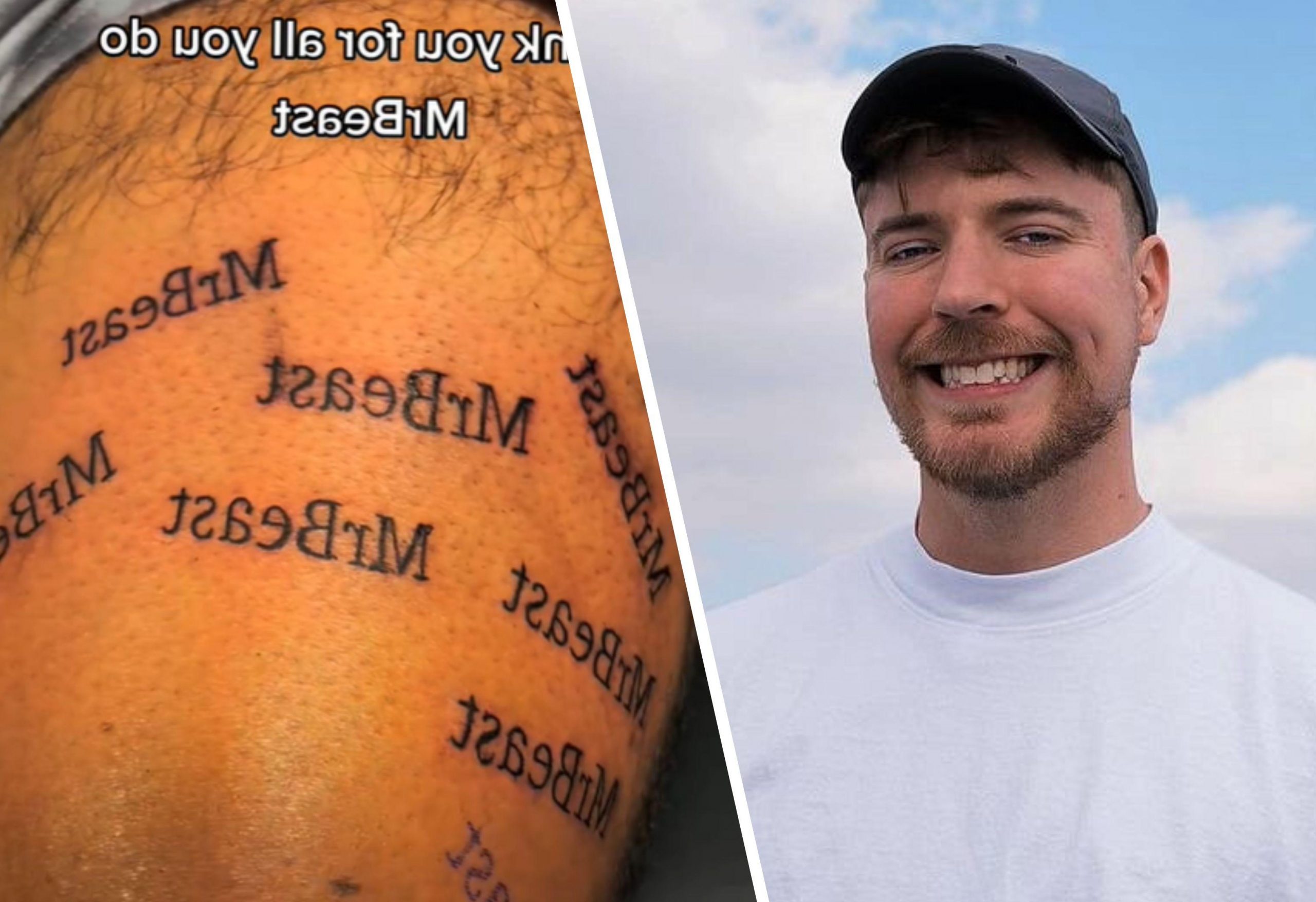 TikToker goes all out, getting EIGHT "MrBeast" tattoos in a bid to meet his idol. Will his inked devotion pay off or leave him forever branded?